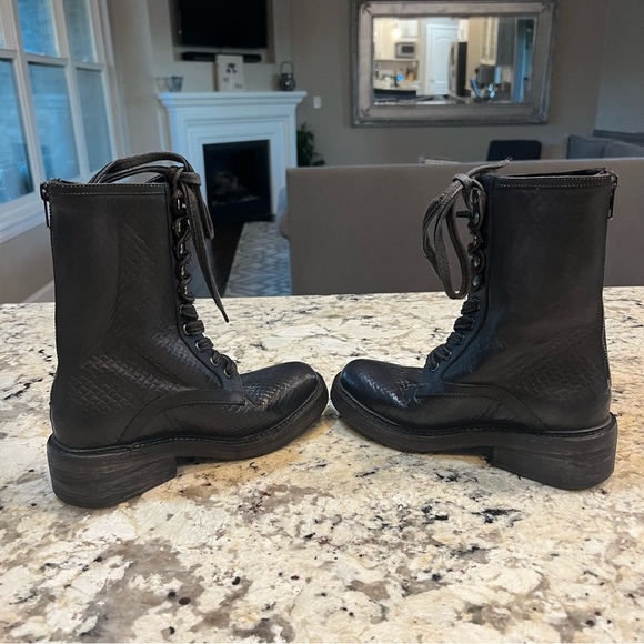 NWT $178 Free People Sante Fe Lace-up Boot 36 = USA 6 Black - Picture 9 of 16